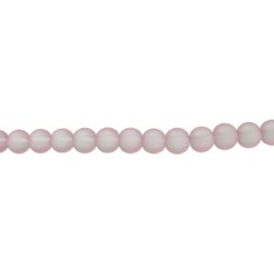 purple frosted glass beads 6mm round