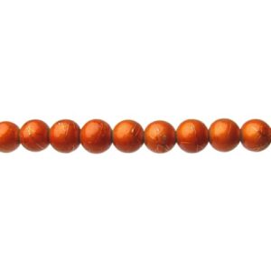 orange glass beads 8mm