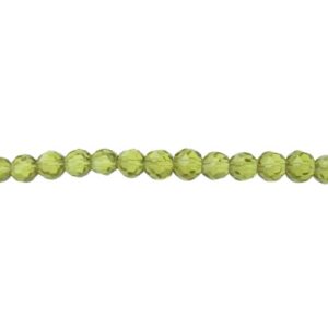 light olive crystal round beads 6mm