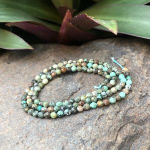 african turquoise faceted tiny 3mm round gemstone beads