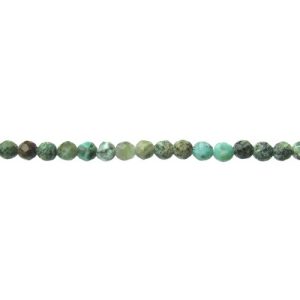 african turquoise faceted tiny 3mm round gemstone beads