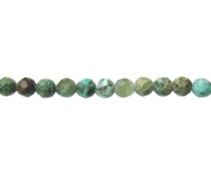 african turquoise faceted tiny 3mm round gemstone beads