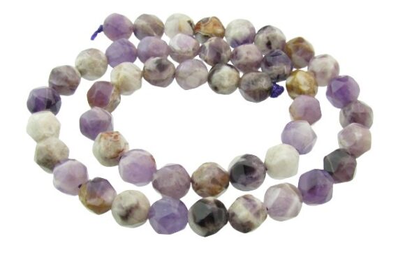 amethyst faceted nugget gemstone beads 8mm