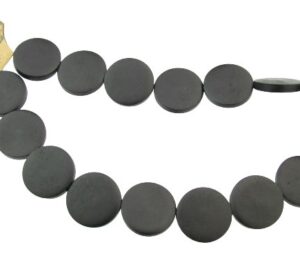 black disc wood beads 25mm