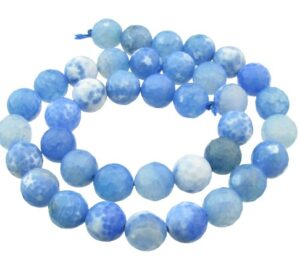 blue agate faceted beads