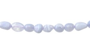 blue lace agate pebble gemstone beads