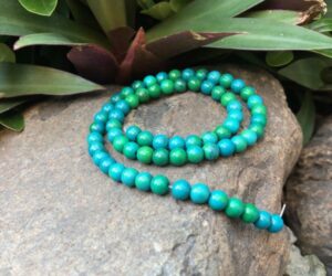 chrysocolla round gemstone beads