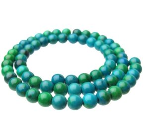 chrysocolla round gemstone beads