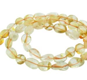 citrine small nugget pebble gemstone beads