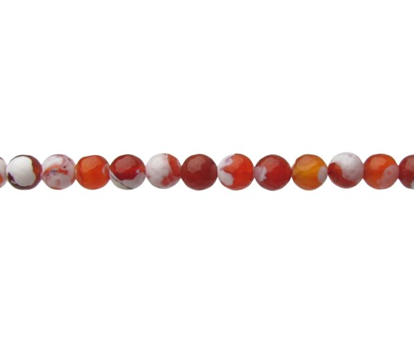 fire agate 8mm round gemstone beads