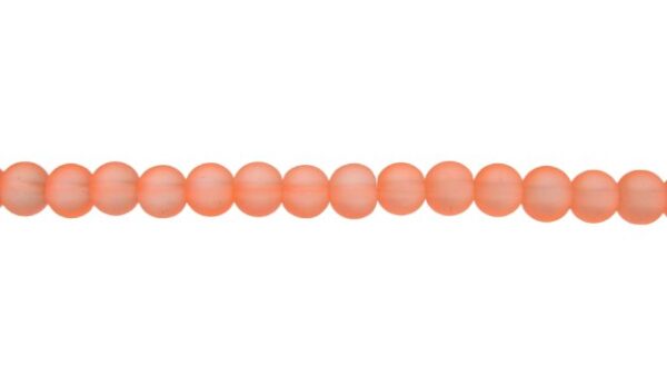 frosted orange glass beads 8mm round