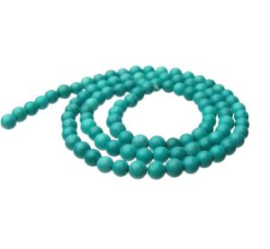 green turquoise magnesite gemstone round beads 4mm