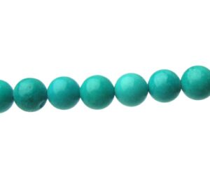 green turquoise magnesite gemstone round beads 6mm