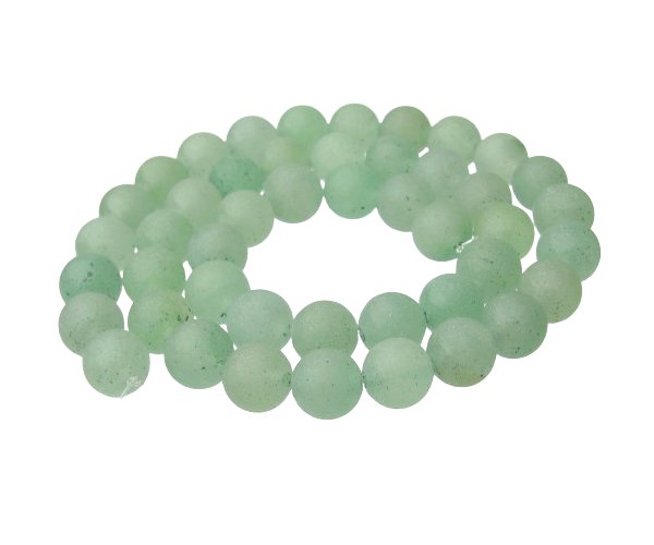 matte green aventurine gemstone round beads 8mm