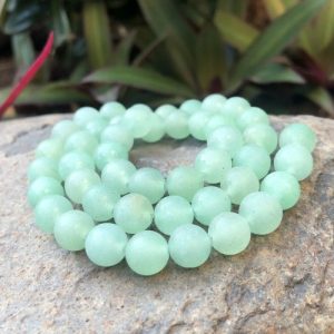 matte green aventurine gemstone round beads 8mm