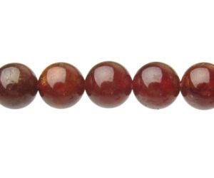 orange garnet 8mm round gemstone beads