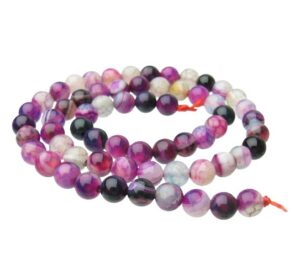 purple and green agate 6mm round gemstone beads