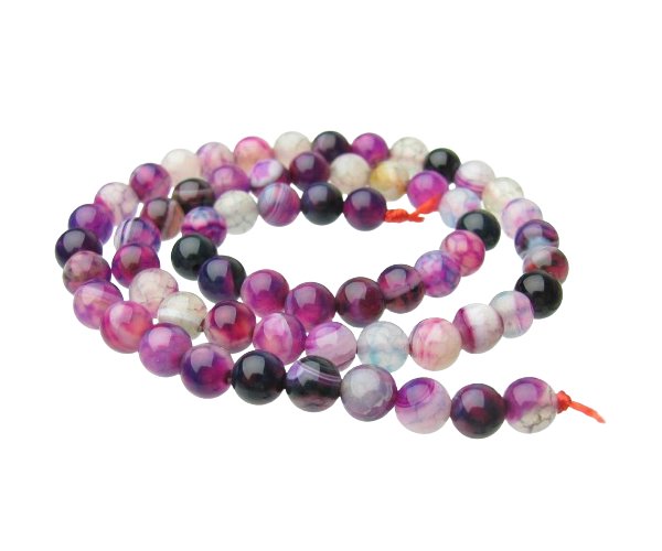 purple and green agate 6mm round gemstone beads