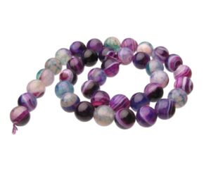 purple and green agate beads 10mm