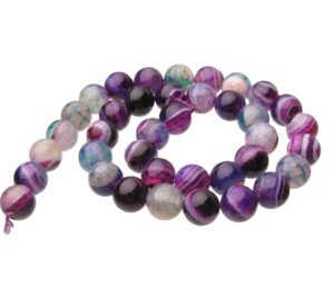purple and green agate beads 10mm