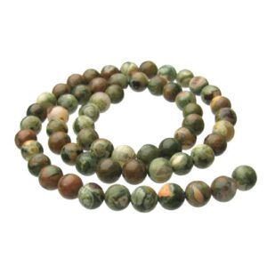 rhyolite gemstone round beads Australia