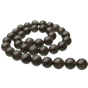smoky quartz 10mm round gemstone beads