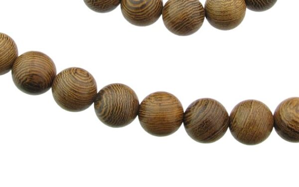 12mm striped round wood beads