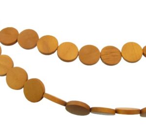 brown disc wood beads 20mm
