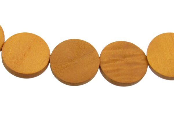 brown disc wood beads 20mm