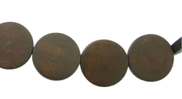 coin shaped wood beads