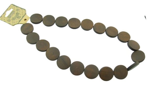 coin shaped wood beads