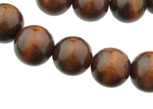 large round wood beads