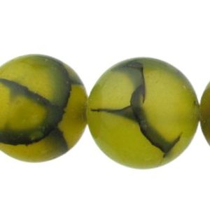 yellow agate gemstone round beads 10mm