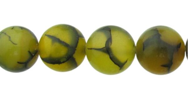 yellow agate gemstone round beads 10mm