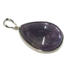 amethyst drop gemstone pendant