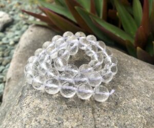 faceted clear quartz natural crystal beads australia