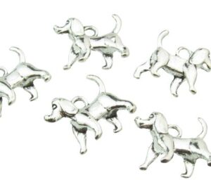 silver dog charms