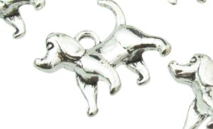 silver dog charms