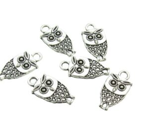 silver owl charms