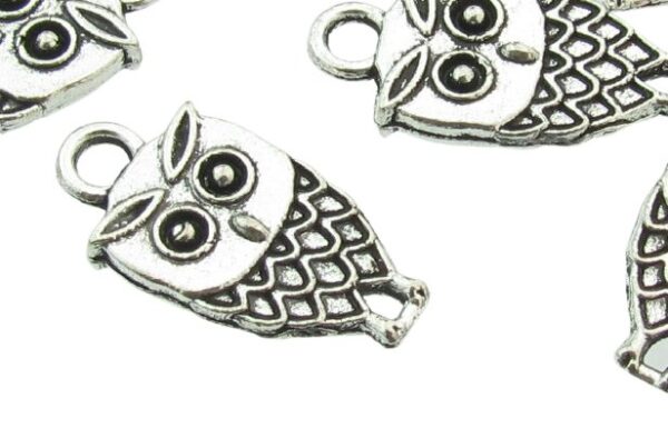 silver owl charms