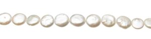 white coin freshwater pearls wholesale beads