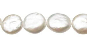 white coin freshwater pearls natural