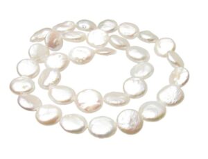 white coin freshwater pearls natural