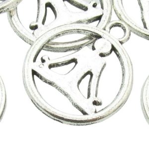 yoga pose charms silver