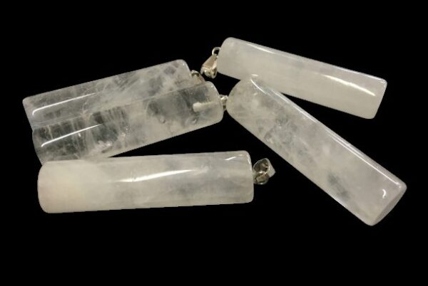 clear quartz gemstone pendant