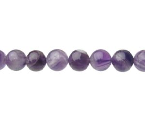 banded amethyst 10mm round gemstone beads