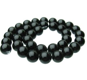black obsidian 10mm round gemstone beads