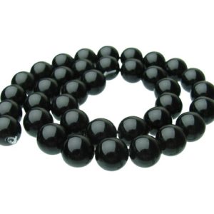 black obsidian 10mm round gemstone beads