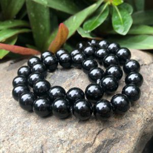 black obsidian 10mm round gemstone beads