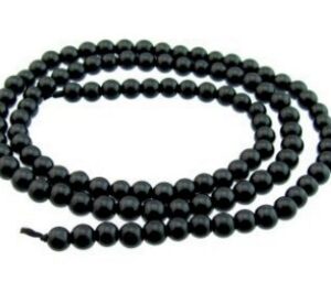 black obsidian 4mm round beads